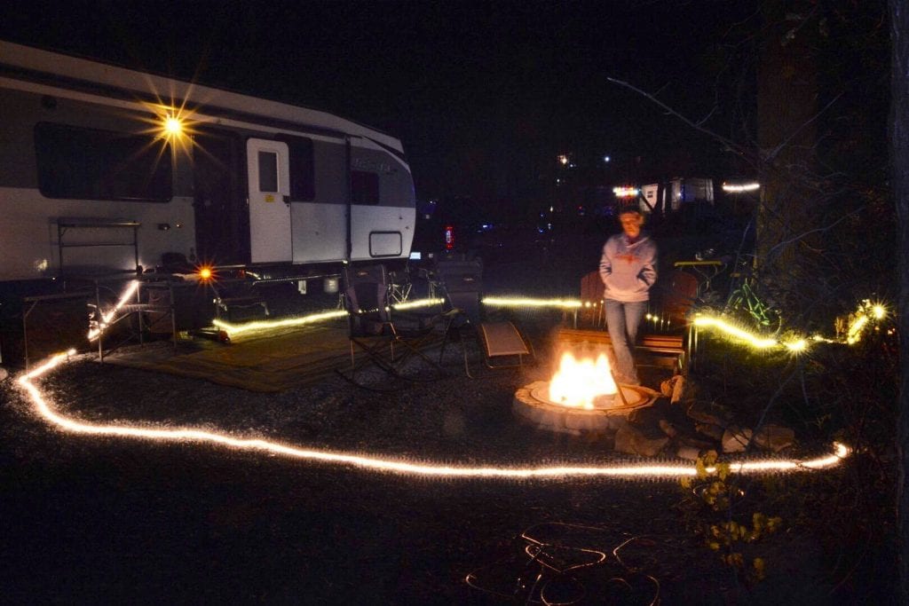 rv travel campfire