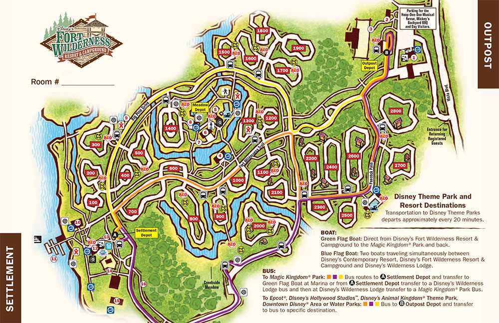 Fort Wilderness Campground Map