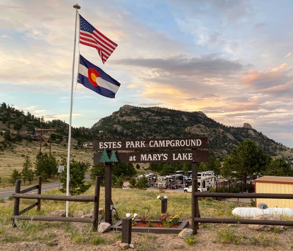 campground review of the Estes Park Campground at Mary's Lake